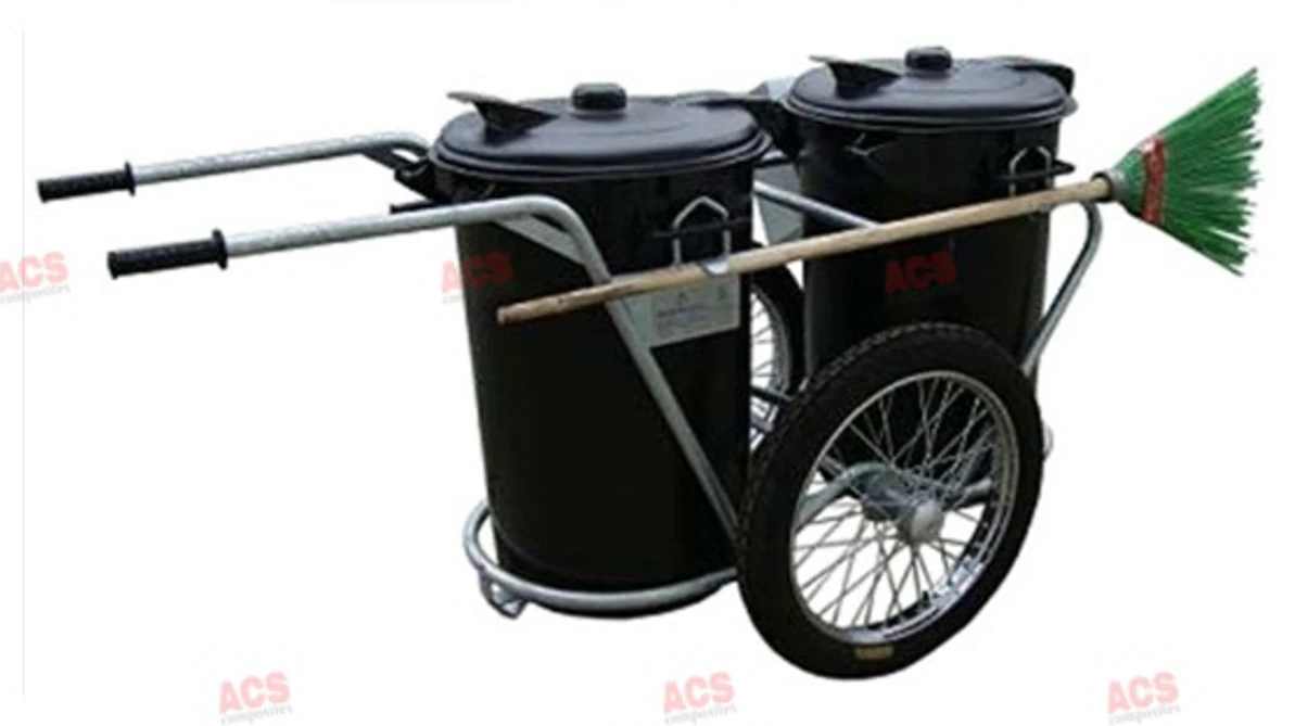 Chariots pour poubelles en acier